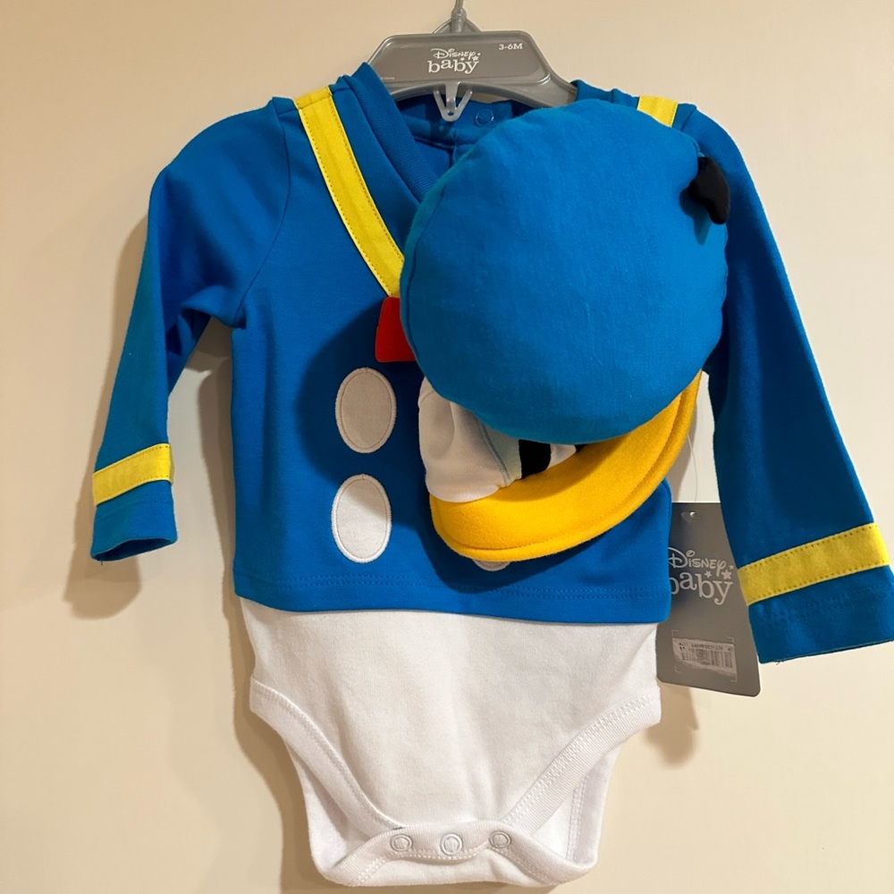 Disney Donald Duck Costume Onesie 3-6 mo